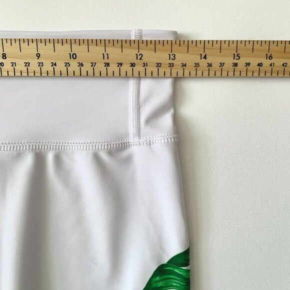 CHRLDR Monstera Leaf 3/4 Leggings Athleisure Yoga Tropical Resort Wear Vacation - Picture 11 of 14